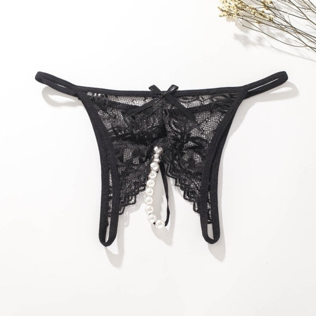 Sexy Women Lingerie Open Crotch Underwear With Bow